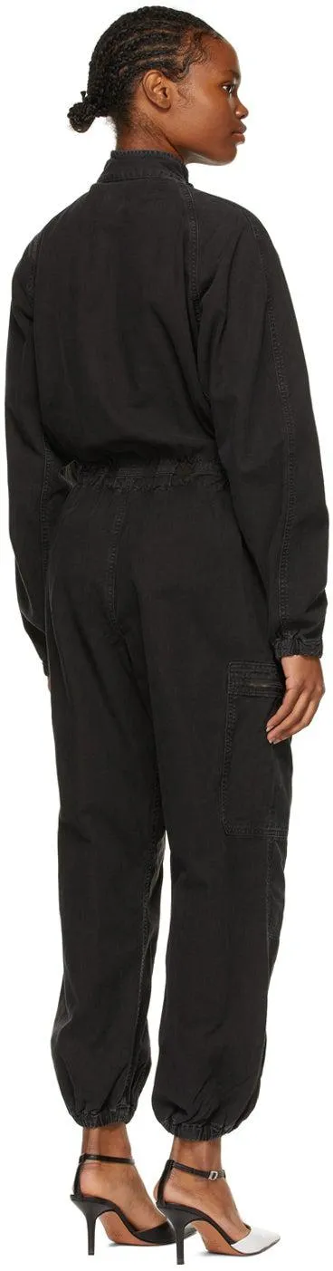 AGOLDE Black Marin Utility Zip Jumpsuit