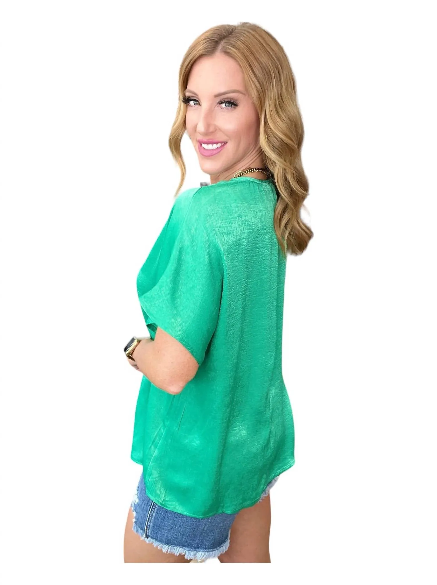 Andree By Unit - Pleat Front V-Neck Top