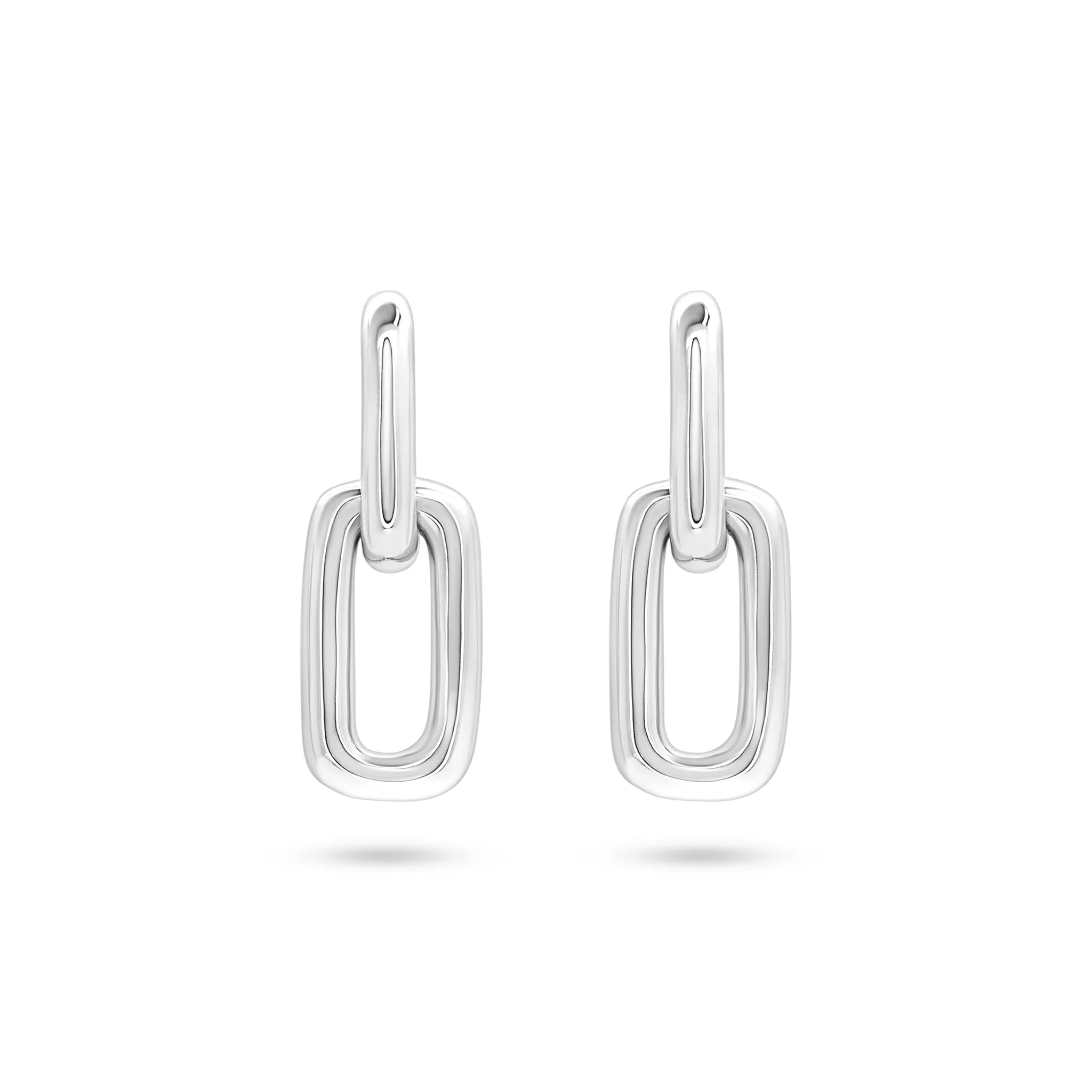 Contemporary Linked Drop Earrings