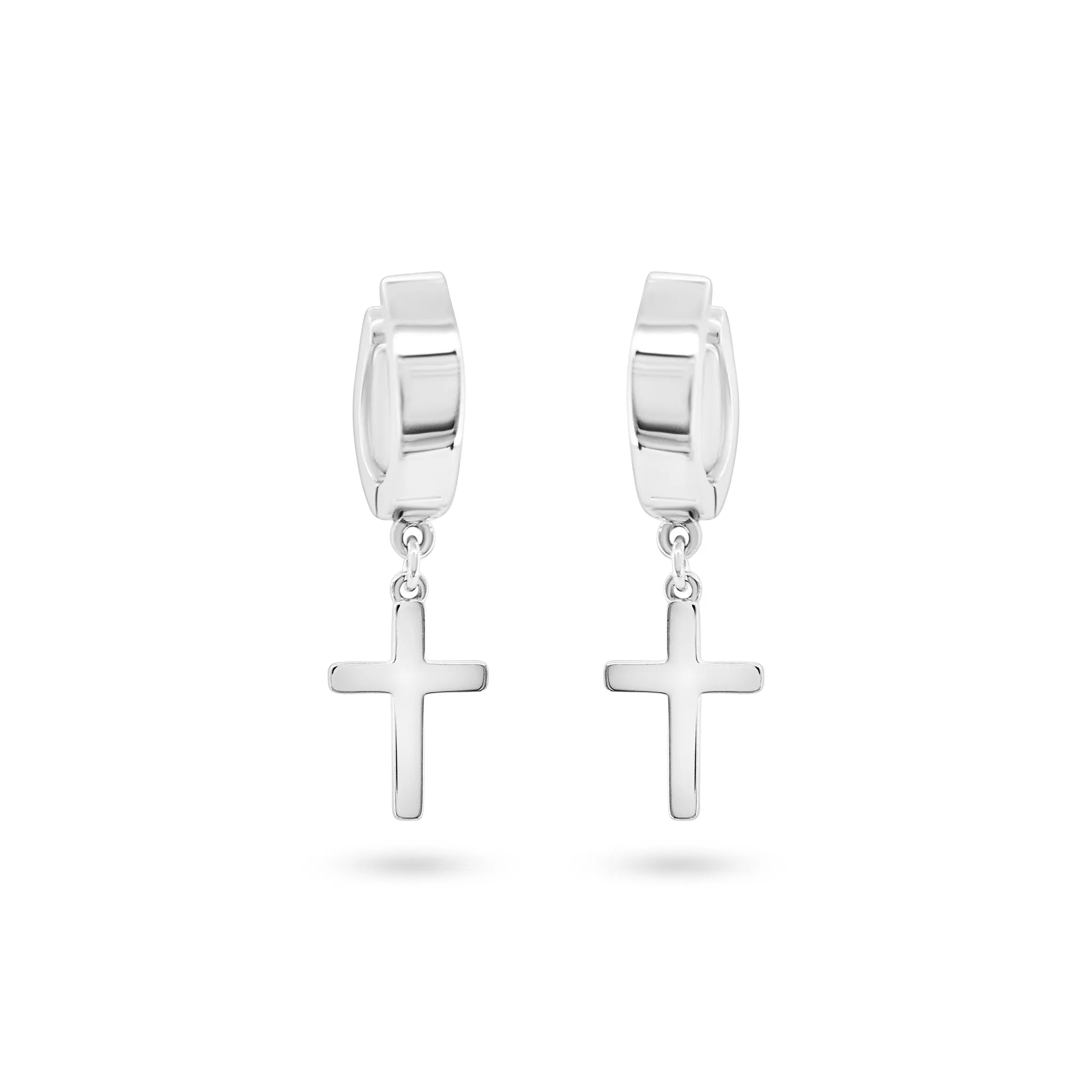 Cross Charm Hoops