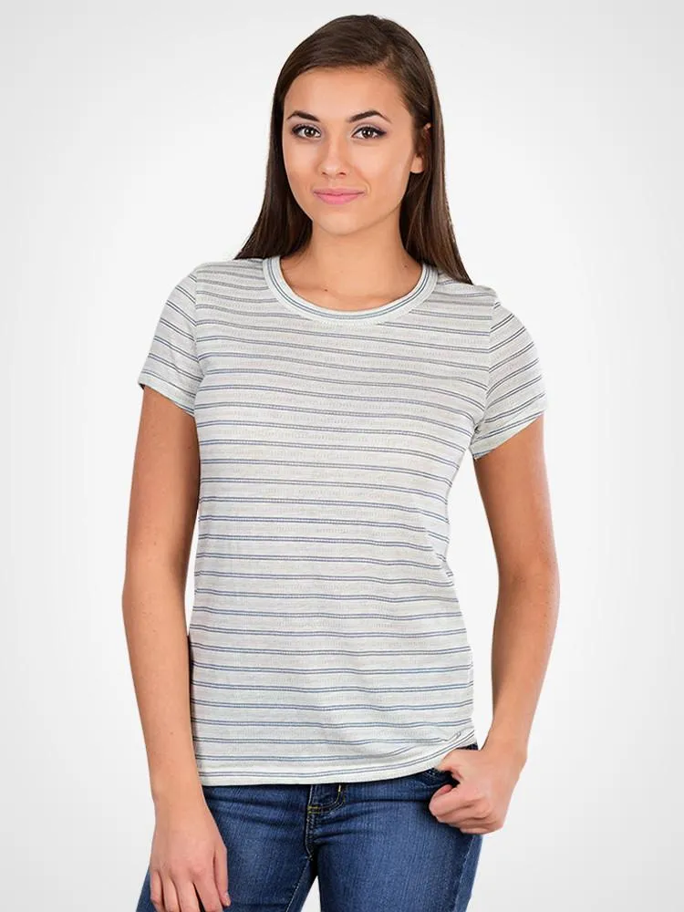Eco Wheat Stitch Stripe Tee