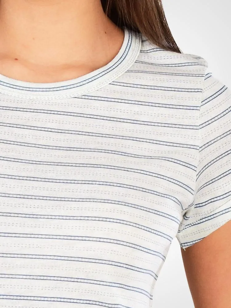 Eco Wheat Stitch Stripe Tee