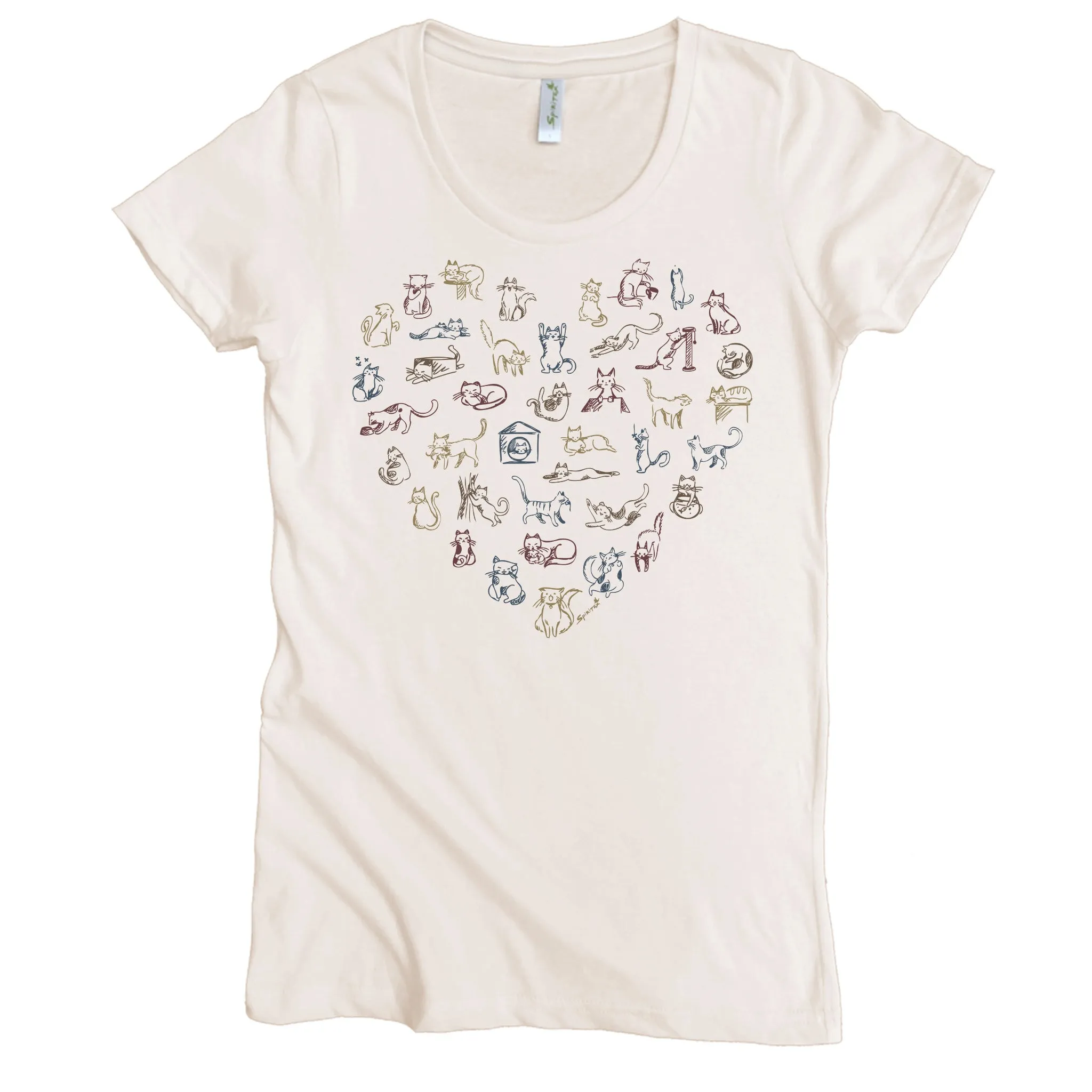 Heart Cat Graphic Tee (W)