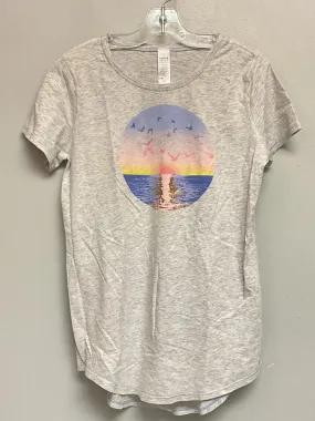 Ivivva Size 14 Gray Cotton Big Girls Tees/Polos/Tunics