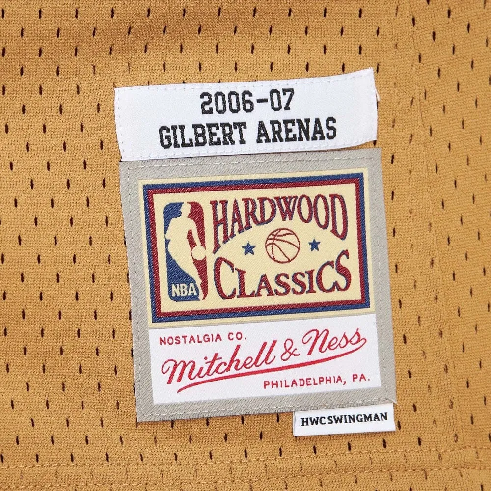 Mitchell & Ness Swingman Jersey Washington Wizards Gilbert Arenas Road 06/07 - Gold