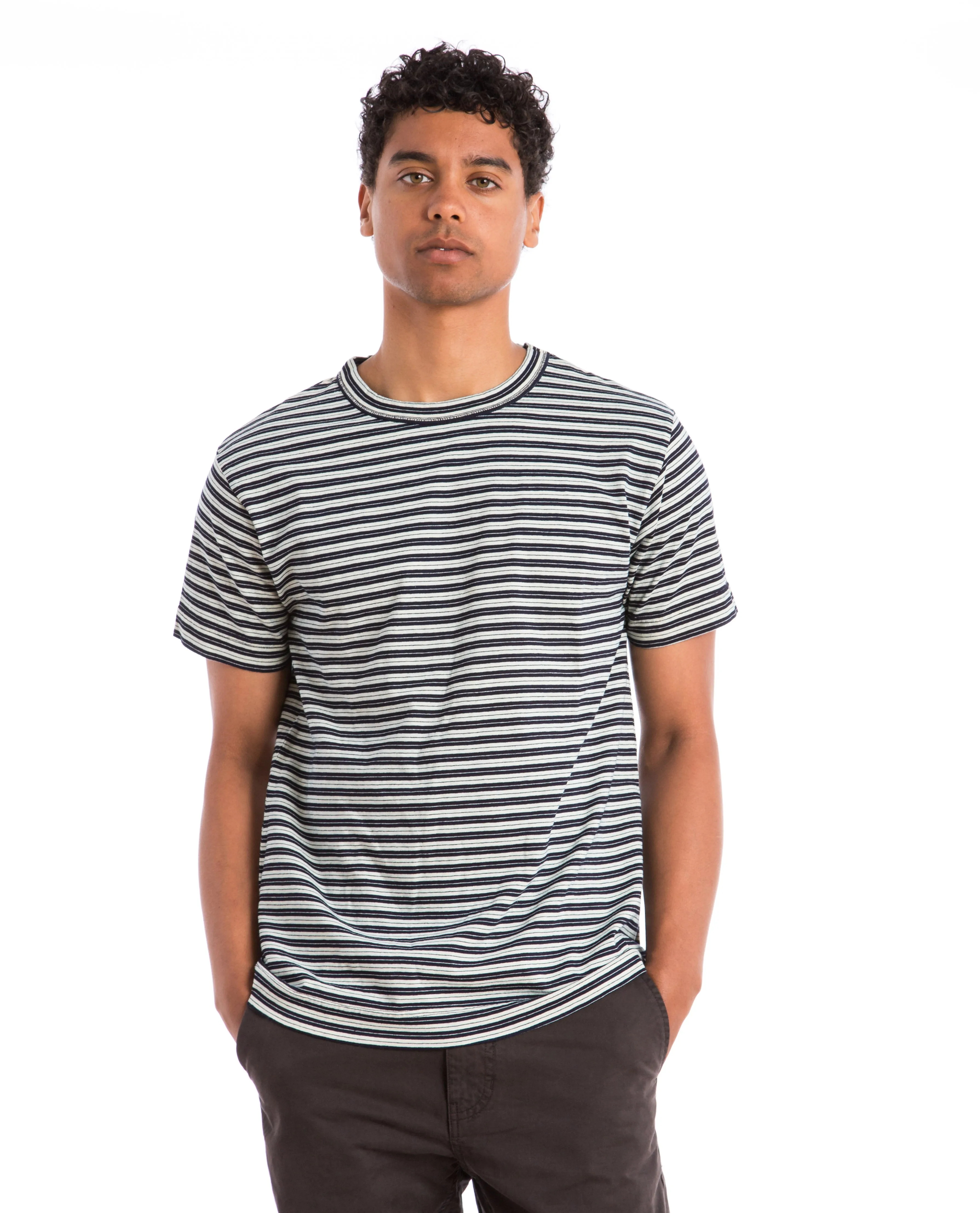 S/S Striped Crewneck Tee