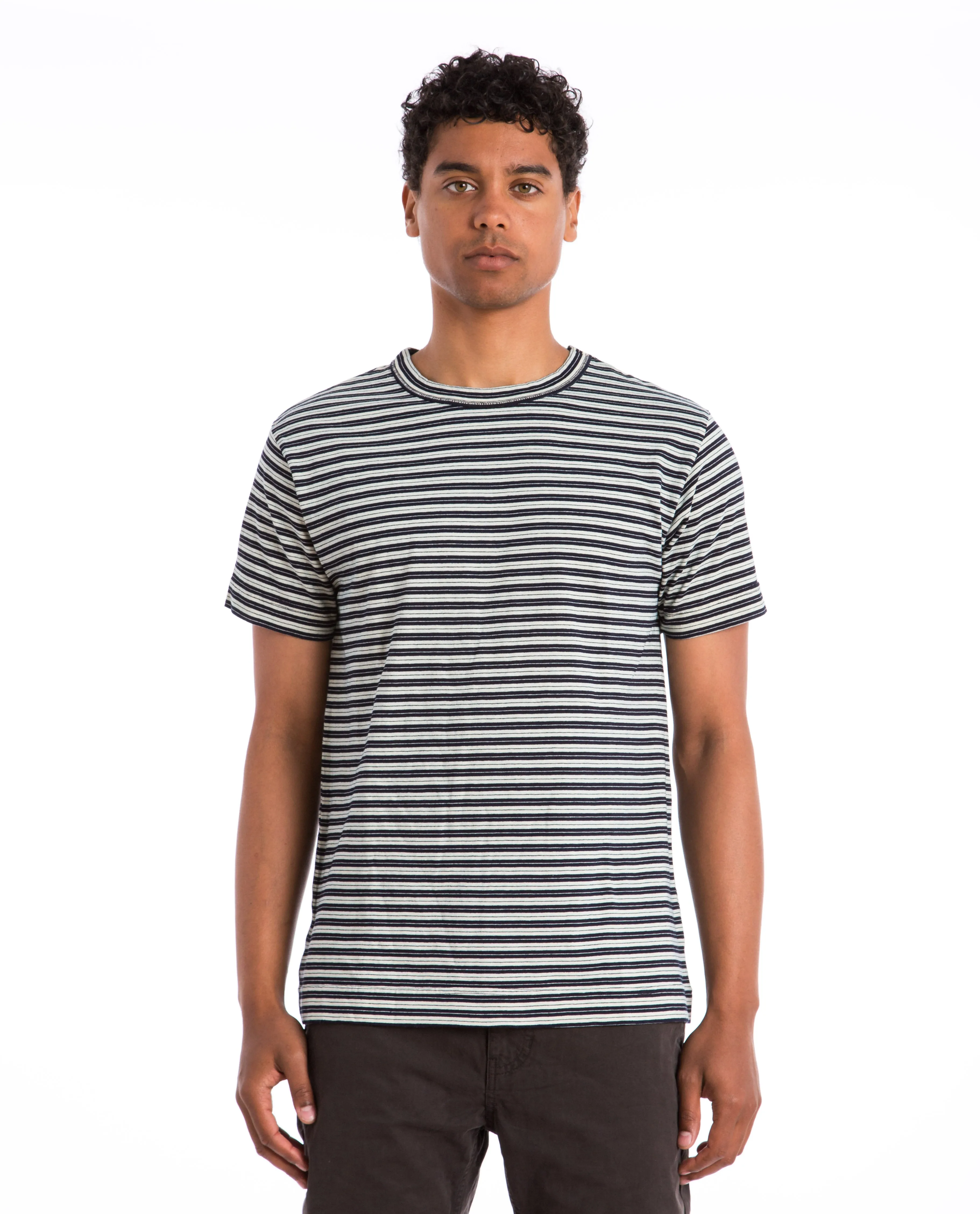 S/S Striped Crewneck Tee