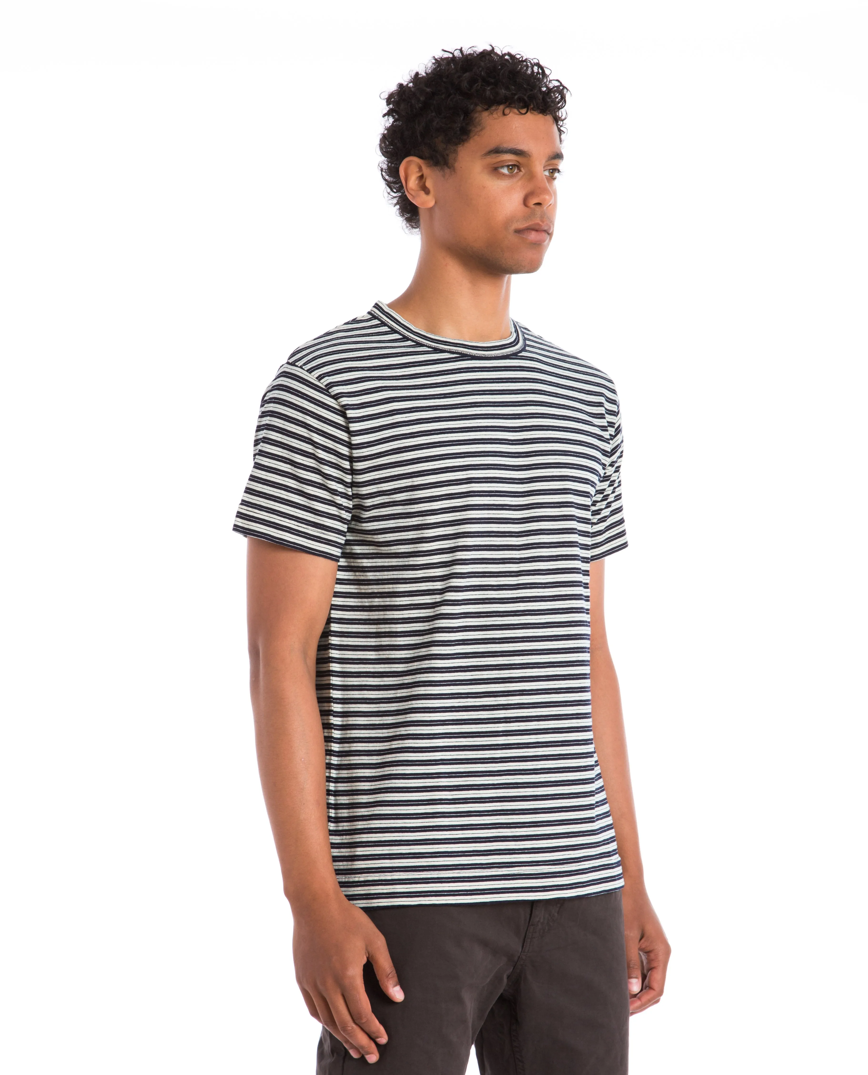 S/S Striped Crewneck Tee