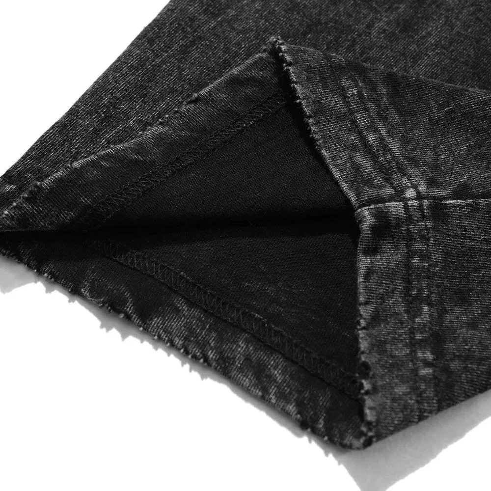 Toji Fushiguro Black Washed Cotton Tees