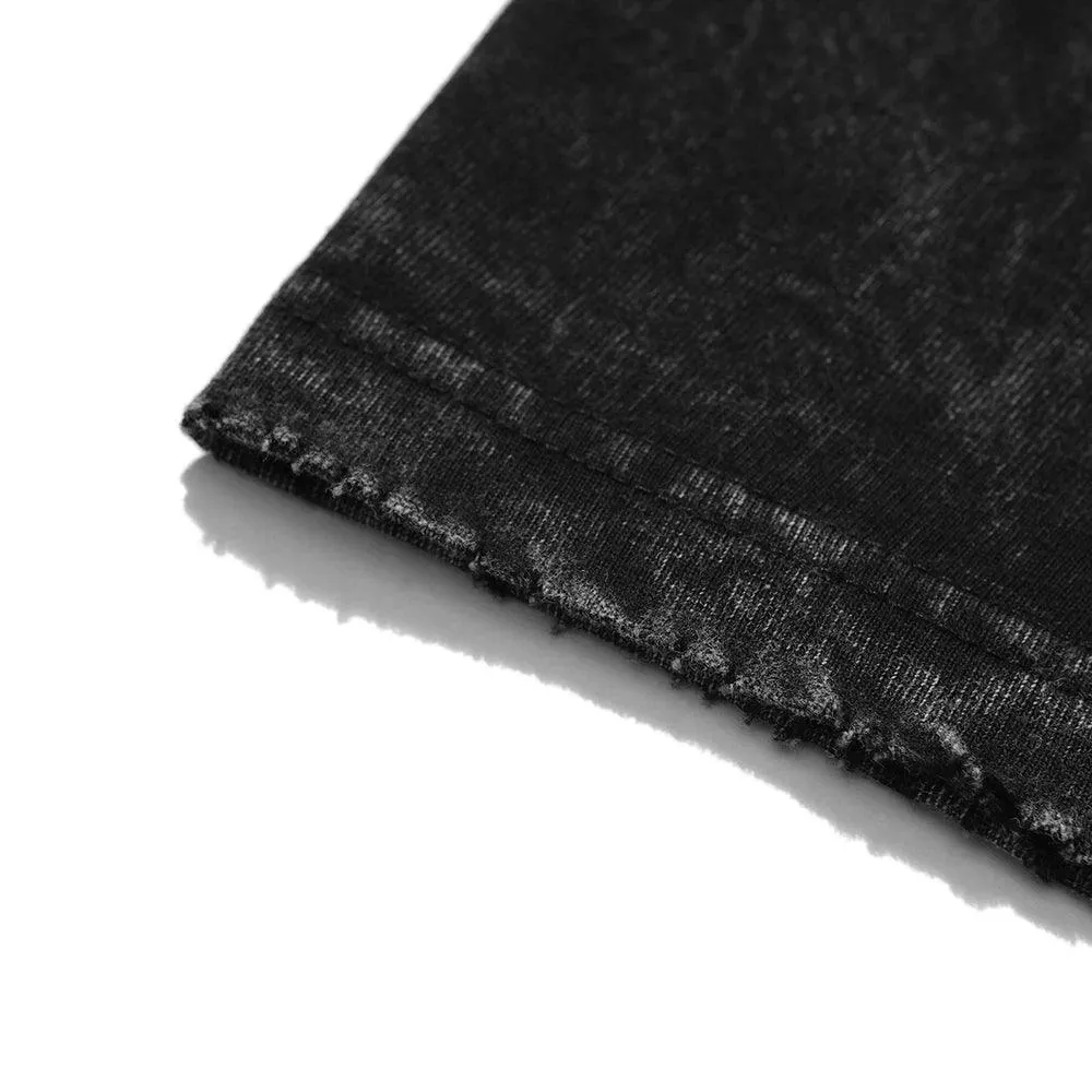 Toji Fushiguro Black Washed Cotton Tees