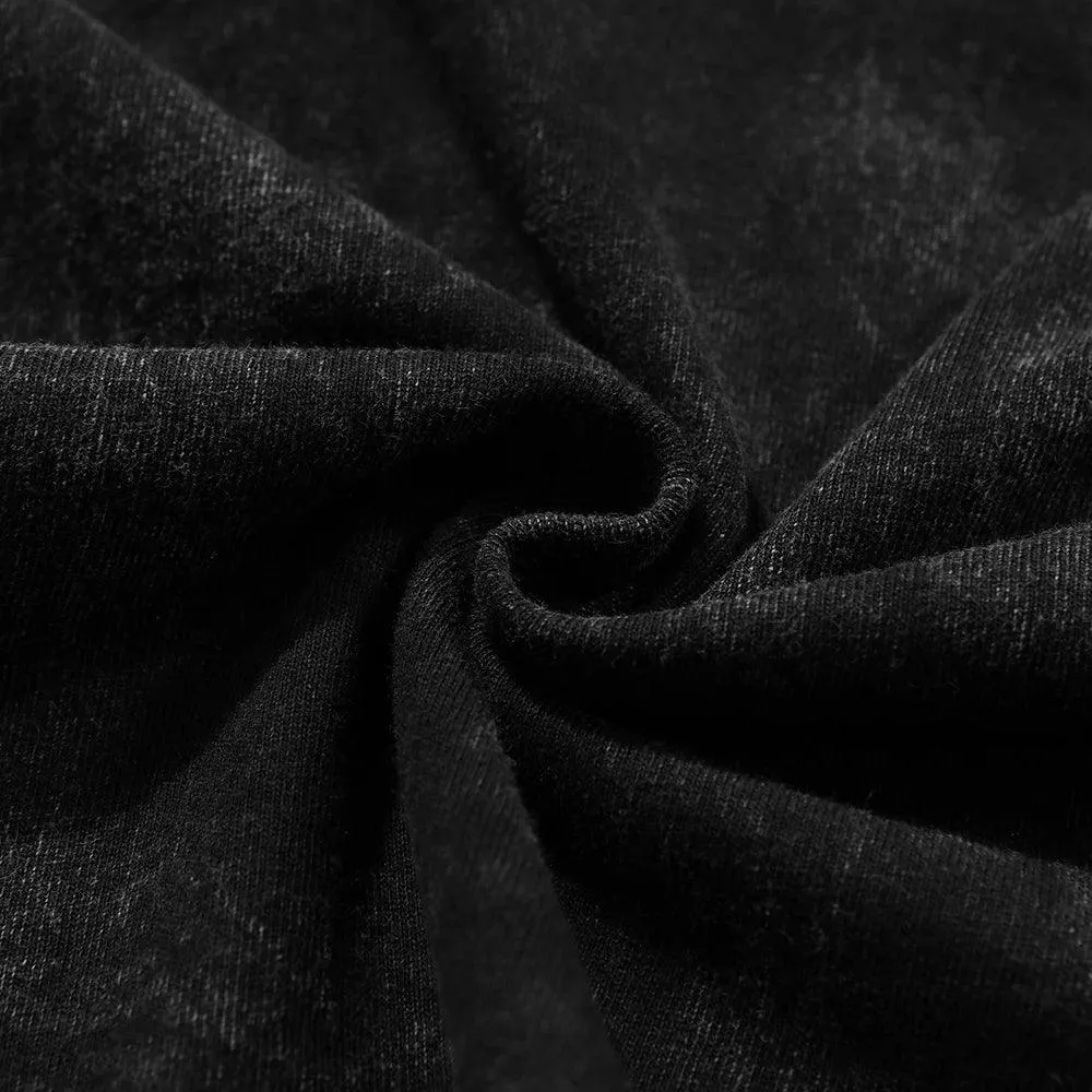 Toji Fushiguro Black Washed Cotton Tees
