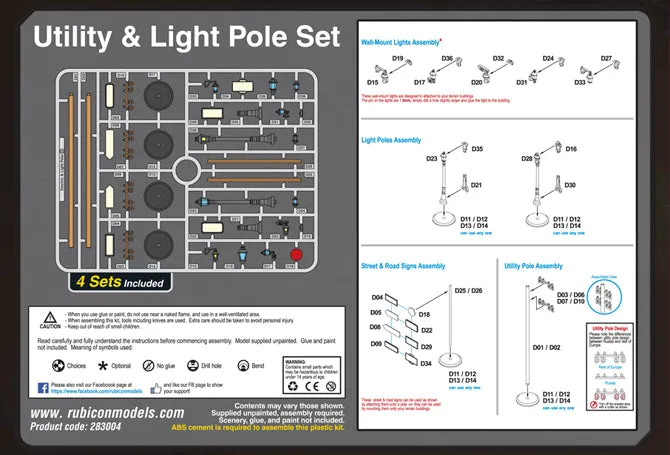 Utility & Light Pole Set (Rubicon)