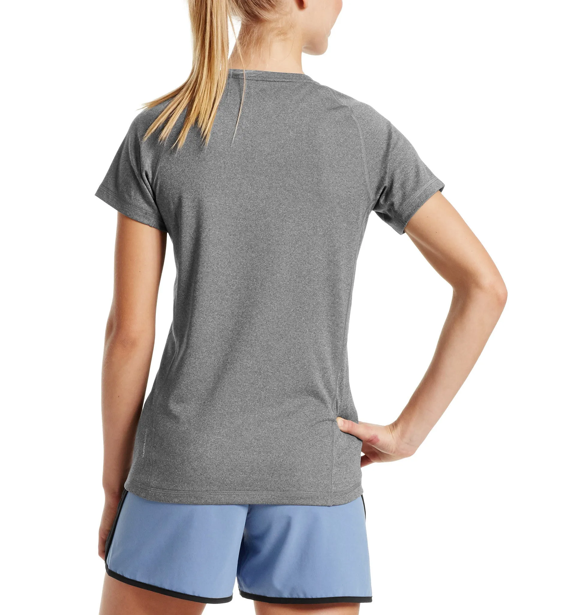 VaporActive Alpha Short Sleeve V-Neck T-Shirt | Heather Grey