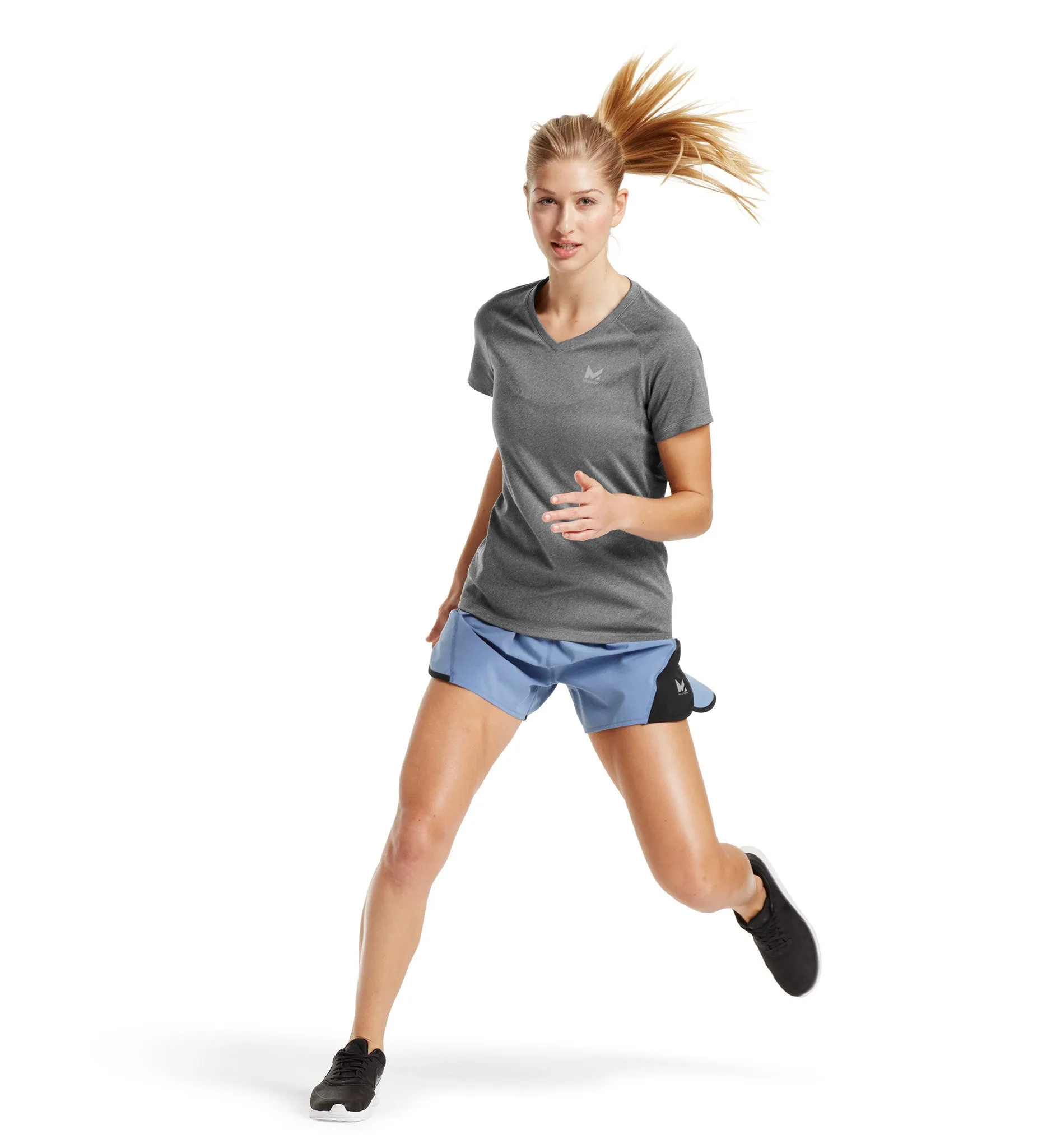 VaporActive Alpha Short Sleeve V-Neck T-Shirt | Heather Grey